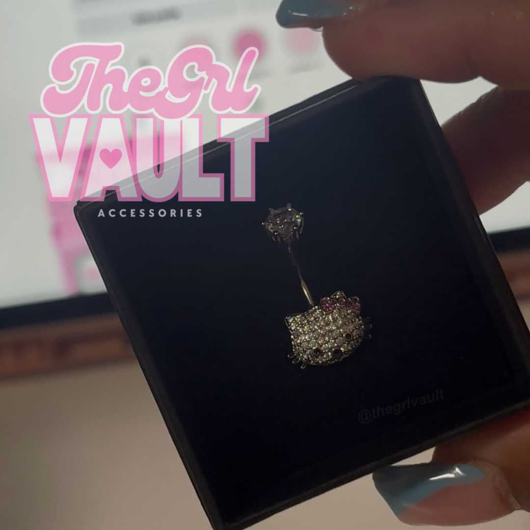 kitty belly ring